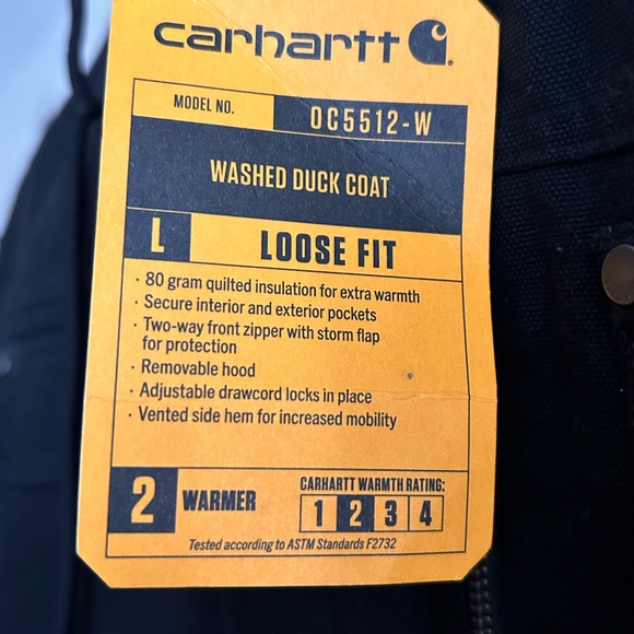 Women’s Original Carhartt Insulated Hooded Canvas Coat - black - Picture 5 of 11